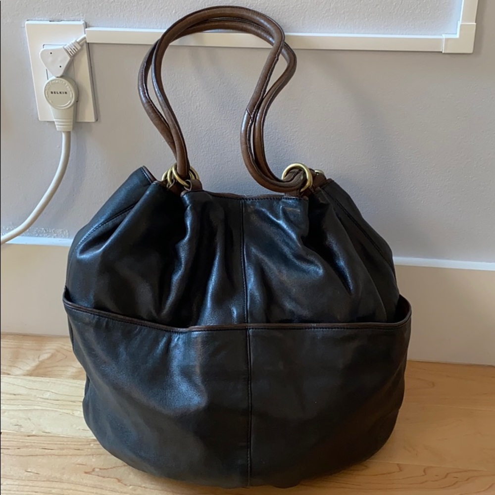 Kooba Cassandra Draw Top Bucket Bag Black